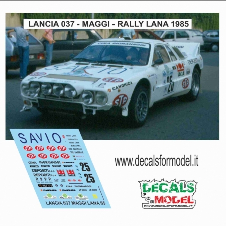 DECAL LANCIA 037 - MAGGI - RALLY LANA 1985