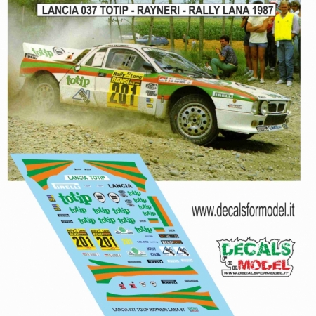 DECAL LANCIA 037 - RAYNERI - RALLY LANA 1987