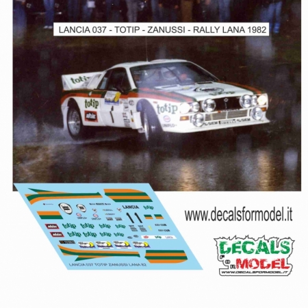 DECAL LANCIA 037 - ZANUSSI - RALLY LANA 1982