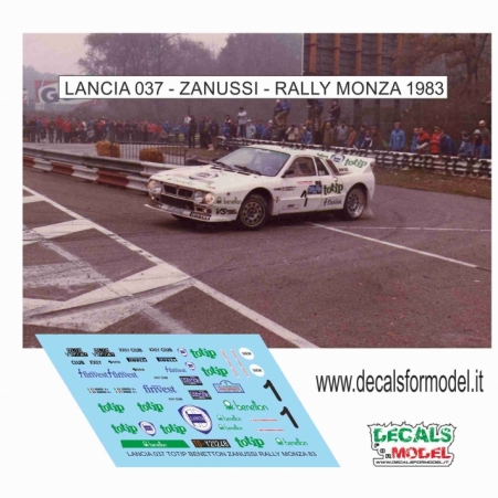 DECAL LANCIA 037 - ZANUSSI - RALLY MONZA 1983