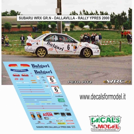 DECAL SUBARU IMPREZA WRX GR. N - DALLAVILLA - RALLY YPRES 2000