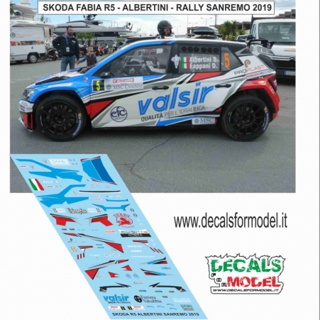 DECAL SKODA FABIA R5 - ALBERTINI - RALLY SANREMO 2019