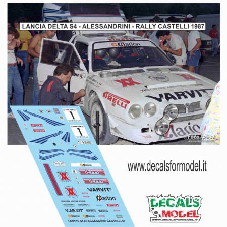 DECAL LANCIA DELTA S4 - ALESSANDRINI - RALLY CASTELLI 1987