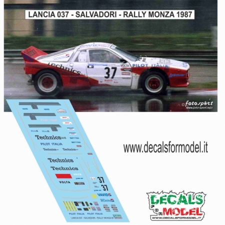 DECAL LANCIA 037 - SALVADORI - RALLY MONZA 1987