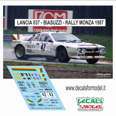 DECAL LANCIA 037- BIASUZZI - RALLY MONZA 1987