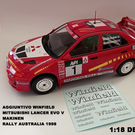 DECAL ADDITIONAL - AGGIUNTIVO WINFIELD - MITSUBISHI LANCER EVO V - MAKINEN - RALLY AUSTRALIA 1998 - ALTAYA