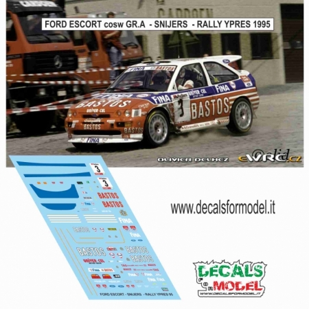 DECAL FORD ESCORT COSW - SNIJERS - RALLY YPRES 1995