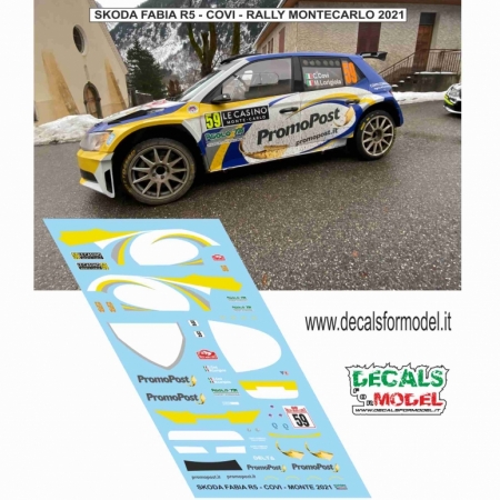 DECAL SKODA FABIA R5 - COVI - RALLY MONTECARLO 2021