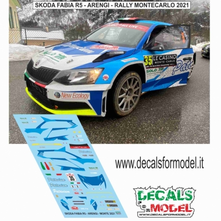 DECAL SKODA FABIA R5 - ERENGI - RALLY MONTECARLO 2021