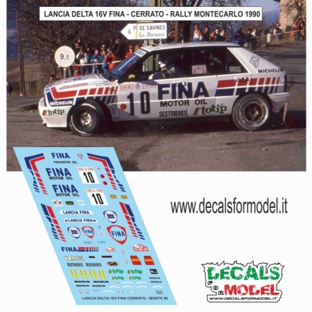 DECAL LANCIA DELTA 16V - CERRATO - RALLY MONTECARLO 1990