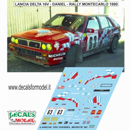 DECAL LANCIA DELTA 16V - DANIEL - RALLY MONTECARLO 1990