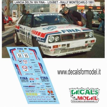 DECAL LANCIA DELTA 16V - LOUBET - RALLY MONTECARLO 1991