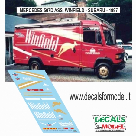 DECAL MERCEDES 507D - VAN SERVICE WINFIELD SUBARU 1997