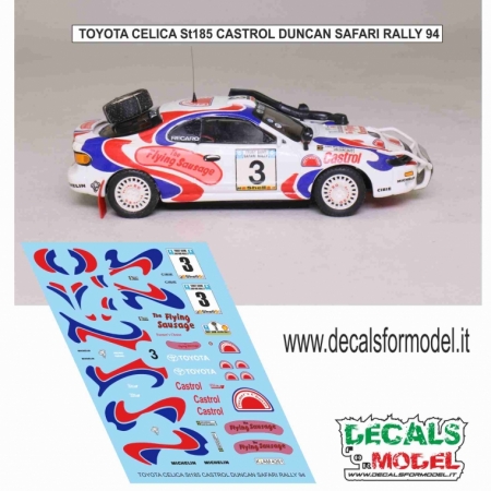 DECAL TOYOTA CELICA ST185 - DUNCAN - SAFARI RALLY 1994