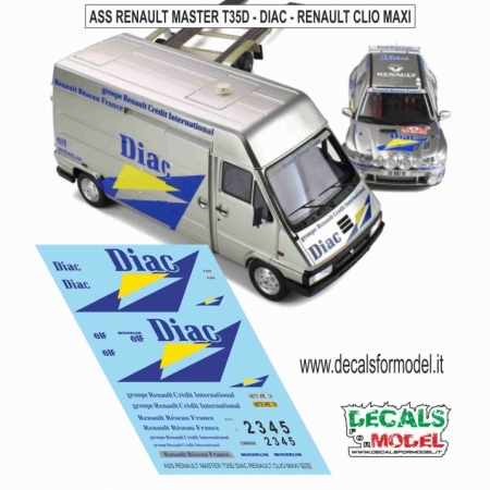 DECAL RENAULT MASTER T35 - ASSISTENZA DIAC - RENAULT CLIO MAXI 