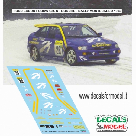 DECAL FORD ESCORT COSW GR.N - DORCHE - RALLY MONTECARLO 1995