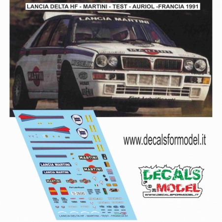 DECAL LANCIA DELTA HF - TEST - AURIOL FRANCIA 1991