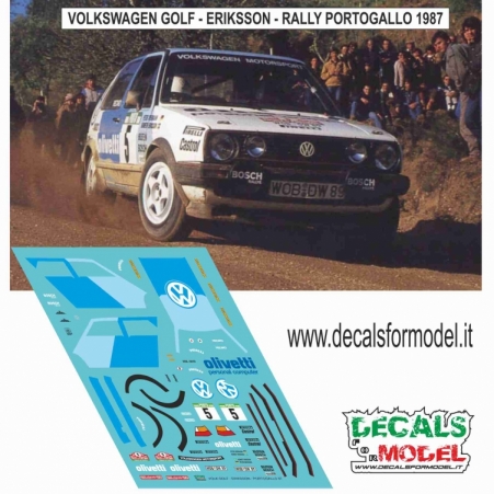 DECAL VOLKSWAGEN GOLF GTI - ERIKSSON - RALLY PORTOGALLO 1987