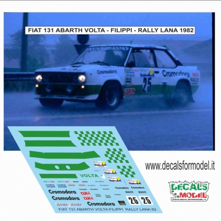 DECAL FIAT 131 ABARTH - FILIPPI - RALLY LANA 1982