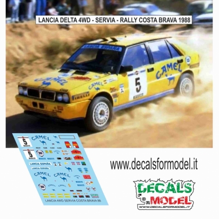 DECAL LANCIA DELTA 4WD - SERVIA - RALLY COSTA BRAVA 1988
