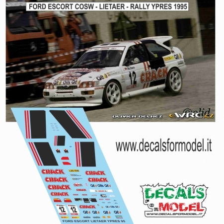 DECAL FORD ESCORT COSW - LIETAER - RALLY YPRES 1995