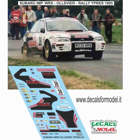 DECAL SUBARU IMPREZA WRX - OLLEVIER - RALLY YPRES 1995