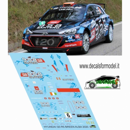 DECAL HYUNDAI I20 R5 - BREEN - RALLY ALBA 2020