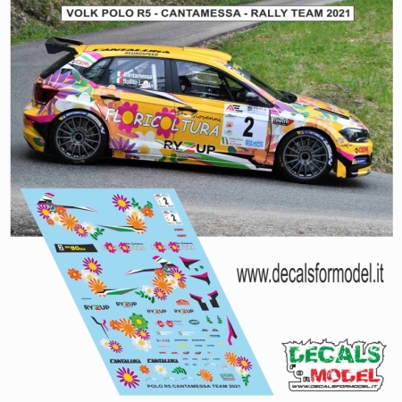 DECAL VOLKSWAGEN POLO R5 - CANTAMESSA - RALLY TEAM 2021