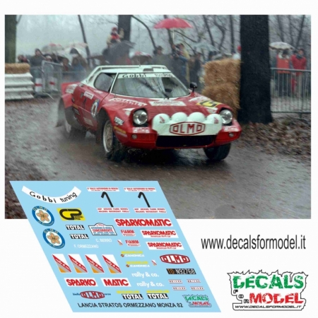 DECAL 1:24 LANCIA STRATOS - ORMEZZANO - RALLY MONZA 1982