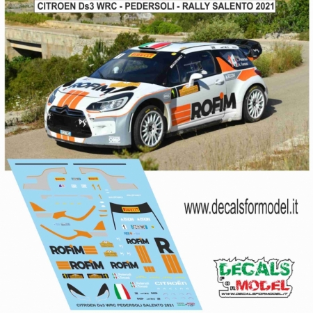 DECAL CITROEN DS3 WRC - PEDERSOLI - RALLY SALENTO 2021