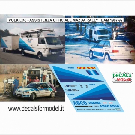 DECAL ASSISTENZA VOLK LT40 - MAZDA RALLY TEAM 1987 - 1992