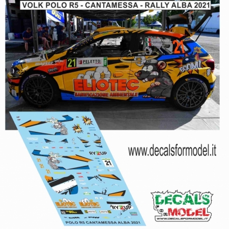 DECAL VOLKSWAGEN POLO R5 - CANTAMESSA - RALLY ALBA 2021