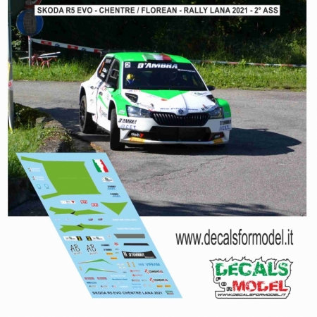 DECAL SKODA FABIA R5 EVO - CHENTRE - RALLY LANA 2021