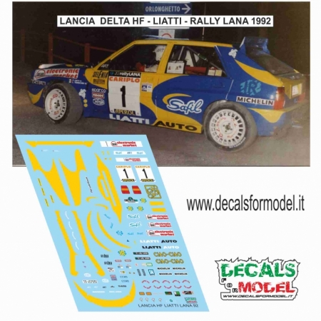 DECAL LANCIA DELTA HF - LIATTI - RALLY LANA 1992