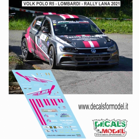 DECAL VOLKSWAGEN POLO R5 - LOMBARDI - RALLY LANA 2021