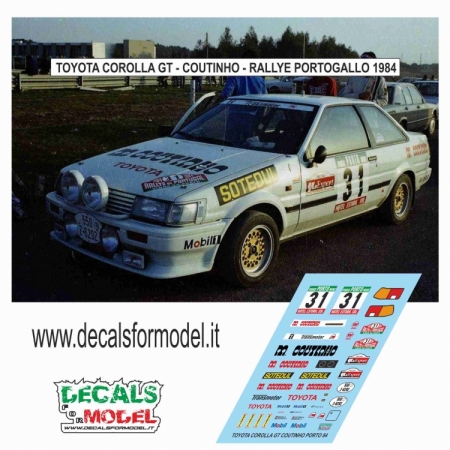 DECAL TOYOTA COROLLA GT - COUTINHO - RALLY PORTOGALLO 1984