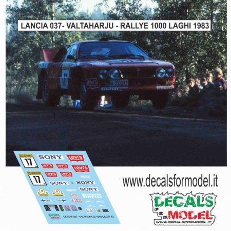 DECAL LANCIA 037 - VALTAHARJU - RALLY 1000 LAKES 1983