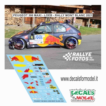 DECAL PEUGEOT 306 MAXI - LOEB - RALLYE DU MONT BLANC 2021