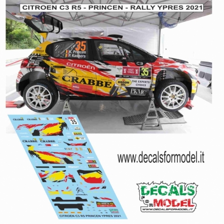 DECAL CITROEN C3 R5 - PRINCEN - RALLY YPRES 2021