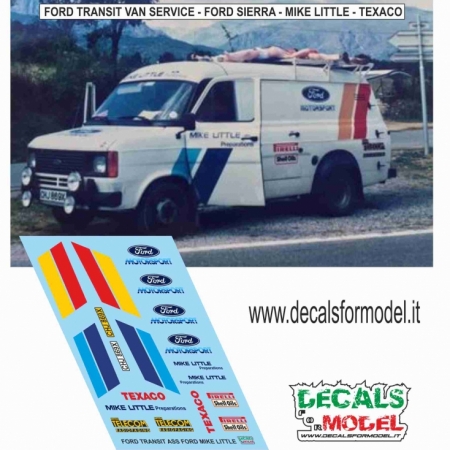 DECAL FORD TRANSIT - VAN SERVICE - FORD SIERRA TEXACO - MIKE LITTLE 