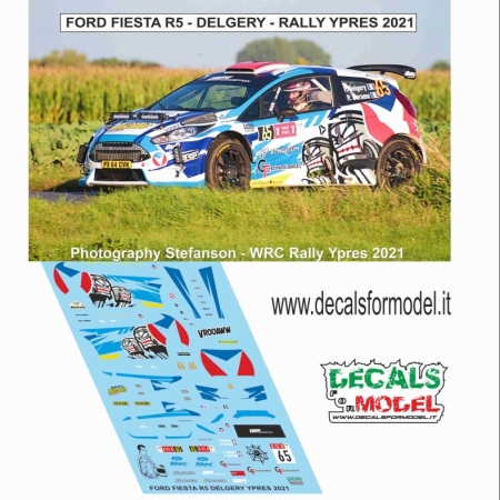 DECAL FORD FIESTA R5 - DELGERY - RALLY YPRES 2021