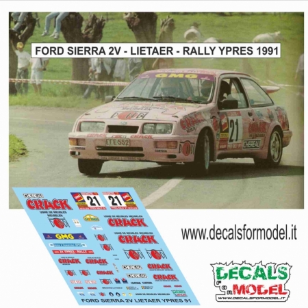 DECAL FORD SIERRA 2V - LIETAER - RALLY YPRES 1991