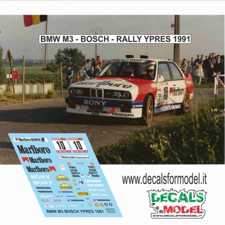 DECAL BMW M3 - BOSCH - RALLY YPRES 1991