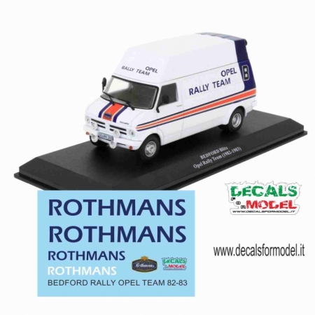 DECAL ADD BEDFORD BLITZ - ROTHMANS - OPEL RALLY TEAM 1982 - 1983