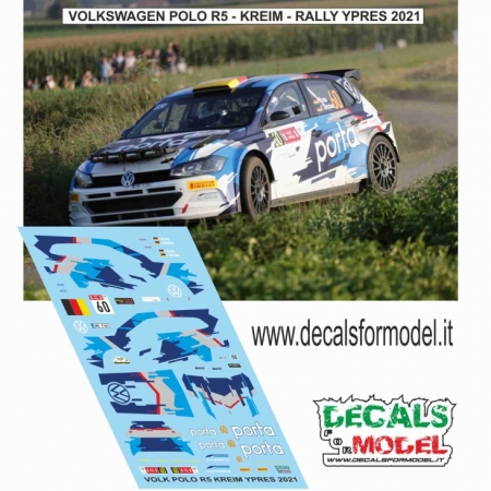 DECAL VOLKSWAGEN POLO R5 - KREIM - RALLY YPRES 2021