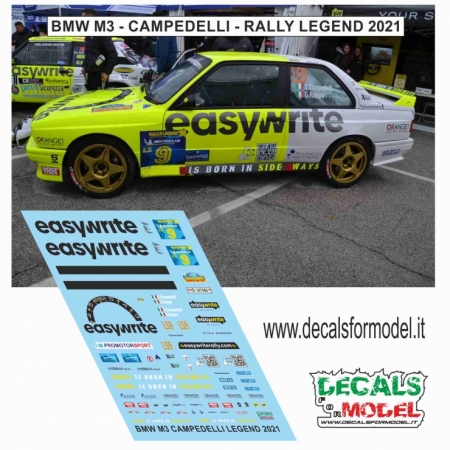 DECAL BMW M3 - CAMPEDELLI - RALLY LEGEND 2021