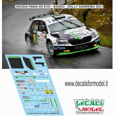 1:24 SKODA FABIA R5 EVO - BASSO - RALLY SANREMO 2021