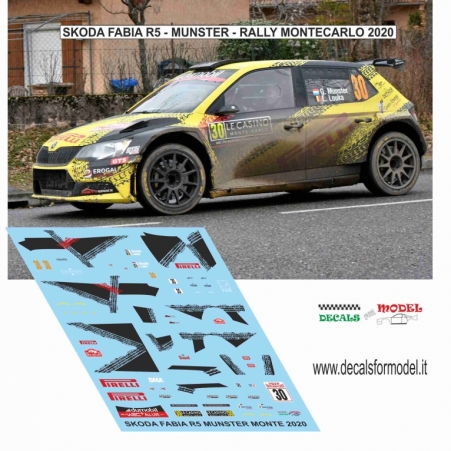 1:24 SKODA FABIA R5 - MUNSTER - RALLY MONTECARLO 2020