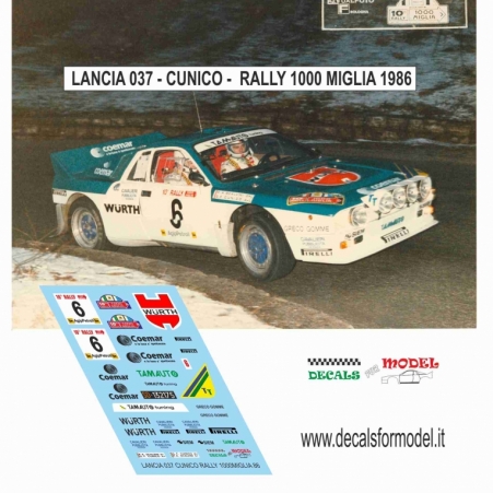 1:24 LANCIA 037 - CUNICO - RALLY 1000 MIGLIA 1986
