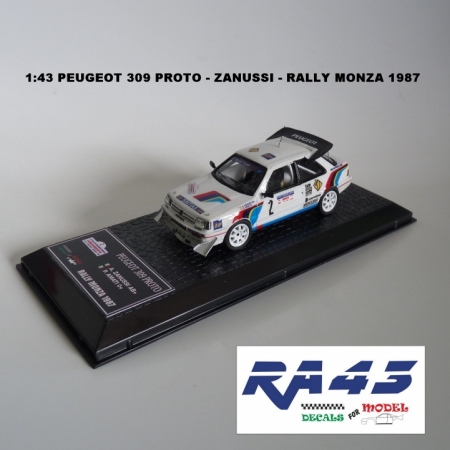 PEUGEOT 309 PROTO - ZANUSSI / AMATI - RALLY MONZA 1987